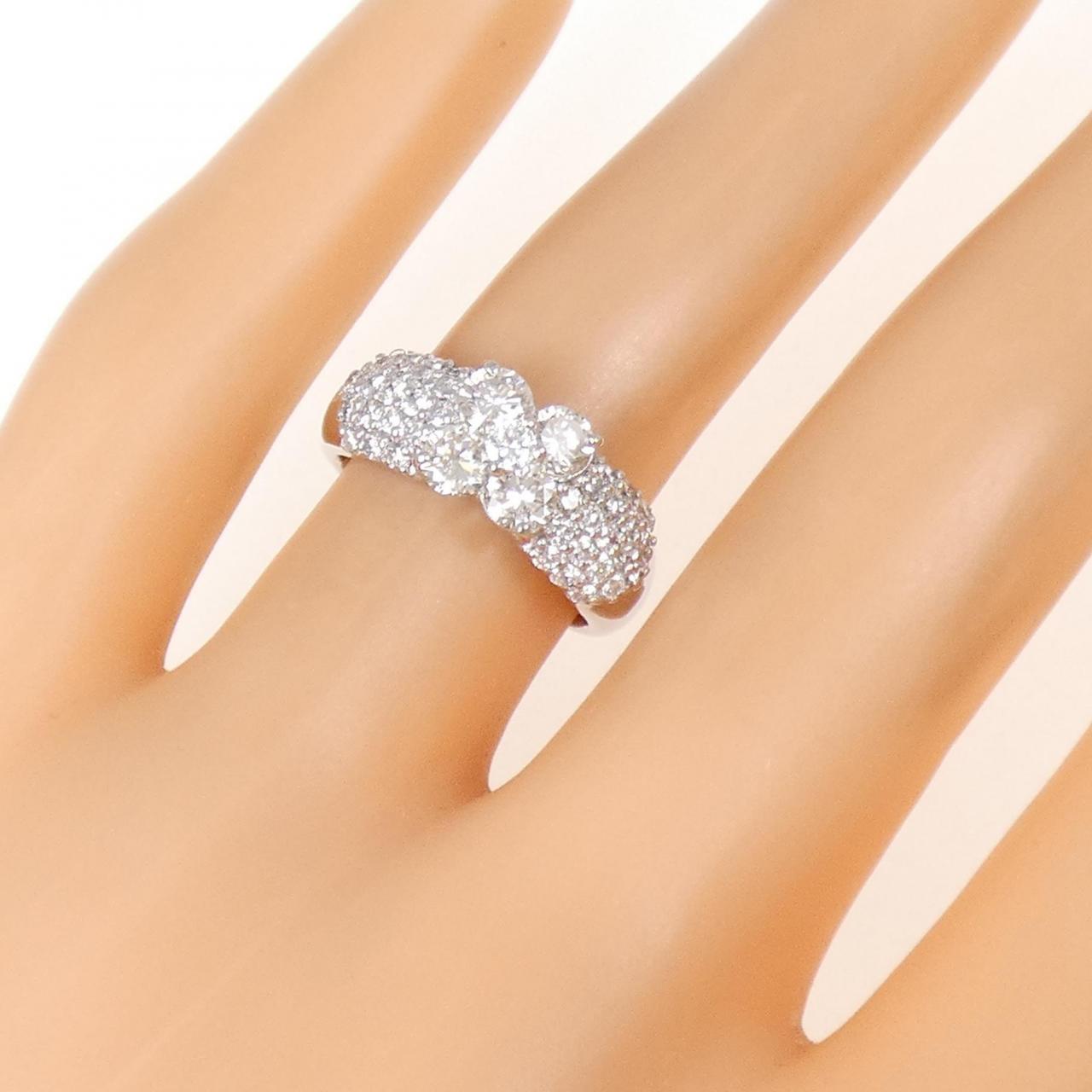 PT900 フラワー ダイヤモンド リング 1.23CT