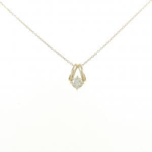 K18YG ソリティア ダイヤモンド ネックレス 0.157CT
