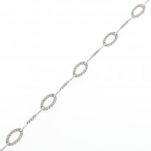K18WG ダイヤモンド ブレスレット 1.00CT