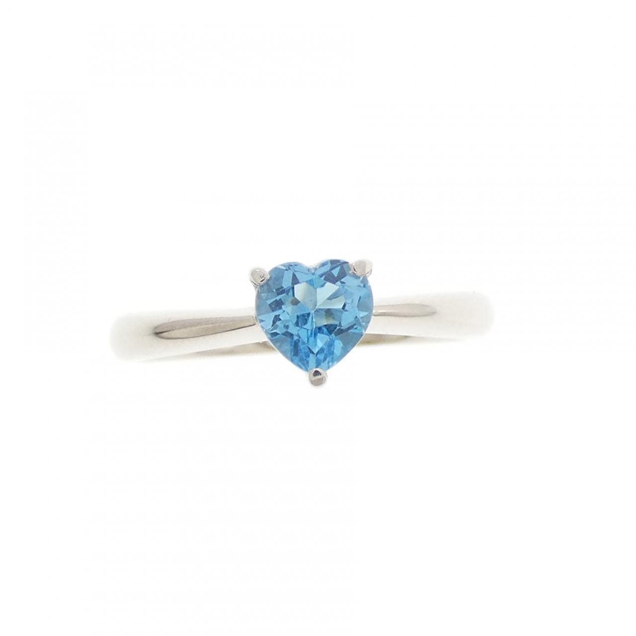PT900 ハート ブルートパーズ リング 0.52CT
