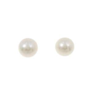 PT900 白蝶パール ピアス 10.5mm