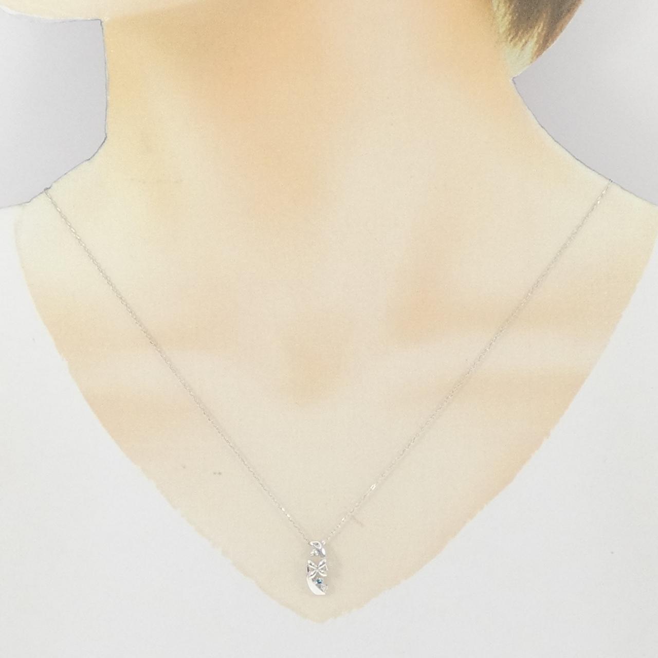 K18WG ダイヤモンド ネックレス 0.06CT