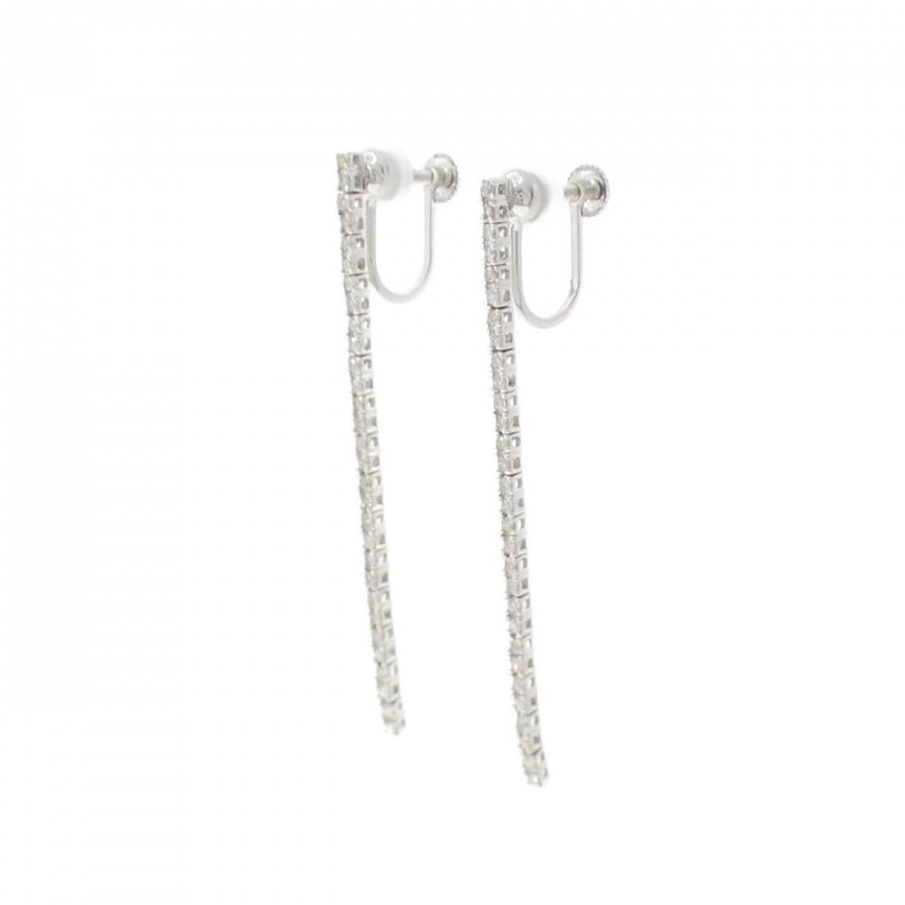 K14WG ダイヤモンド イヤリング