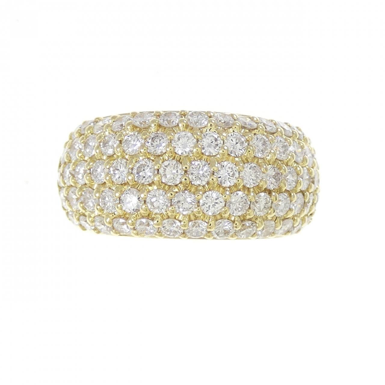 K18YG パヴェ ダイヤモンド リング 1.44CT