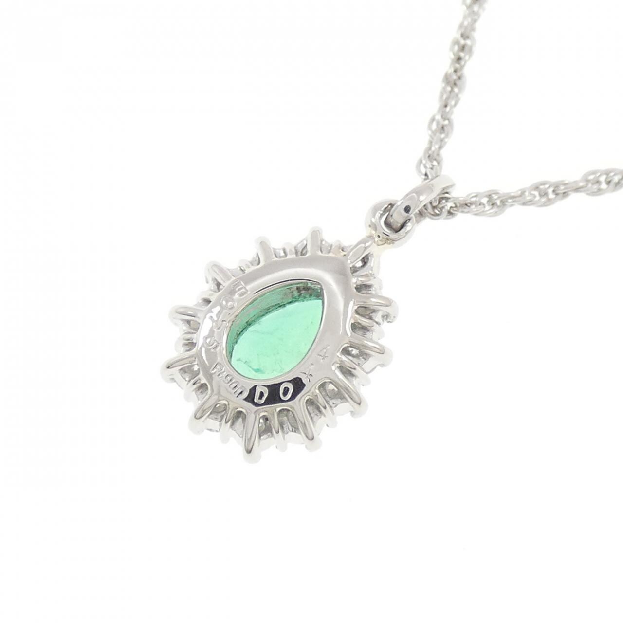 PT900/PT850 エメラルド ネックレス 0.75CT