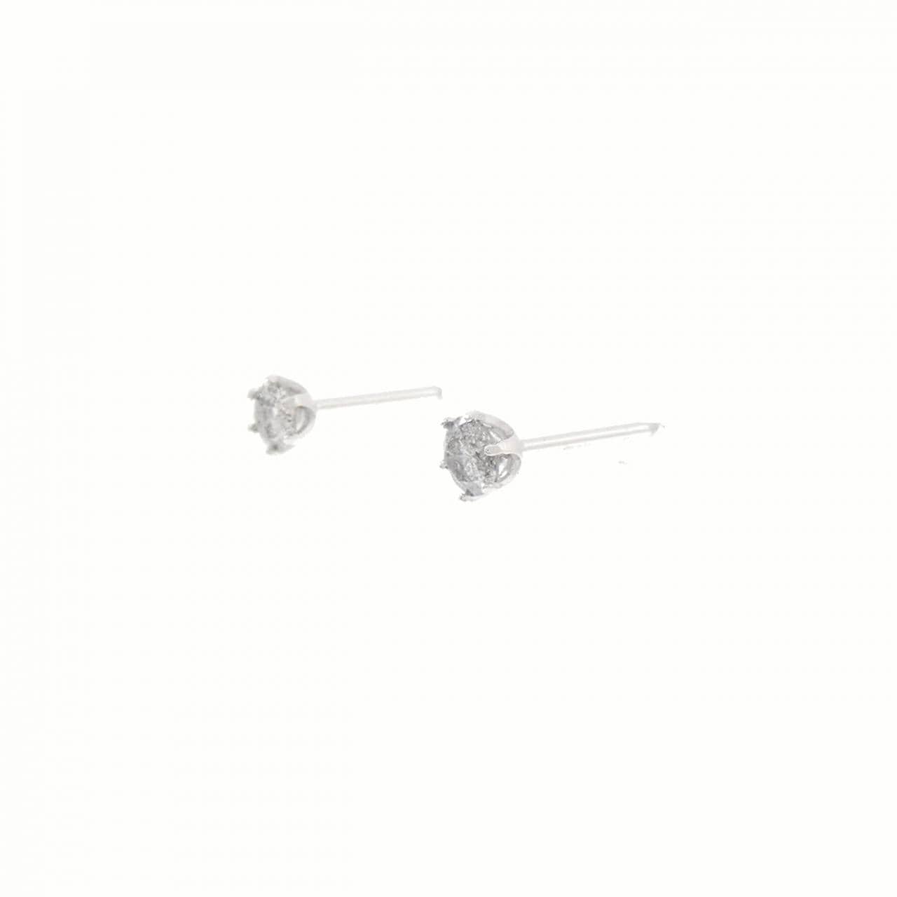 PT900 ソリティア ダイヤモンド ピアス 0.20CT