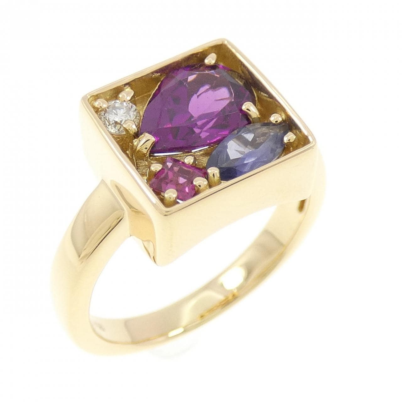 K18YG カラーストーン リング