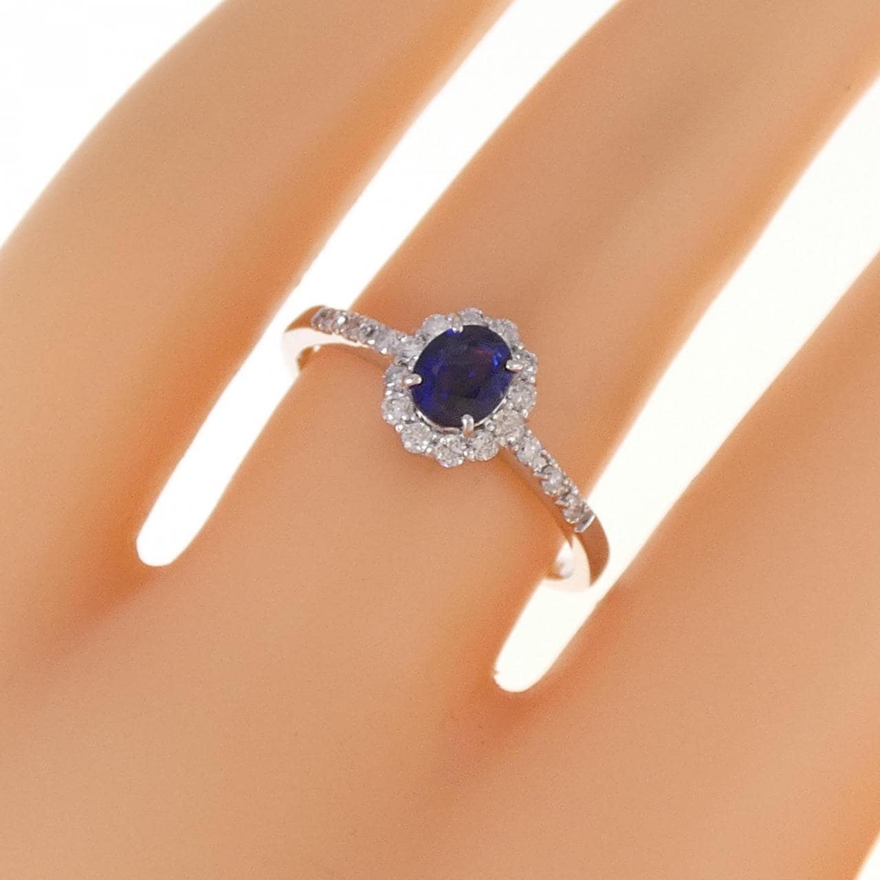 【新品】PT サファイヤ リング 0.49CT