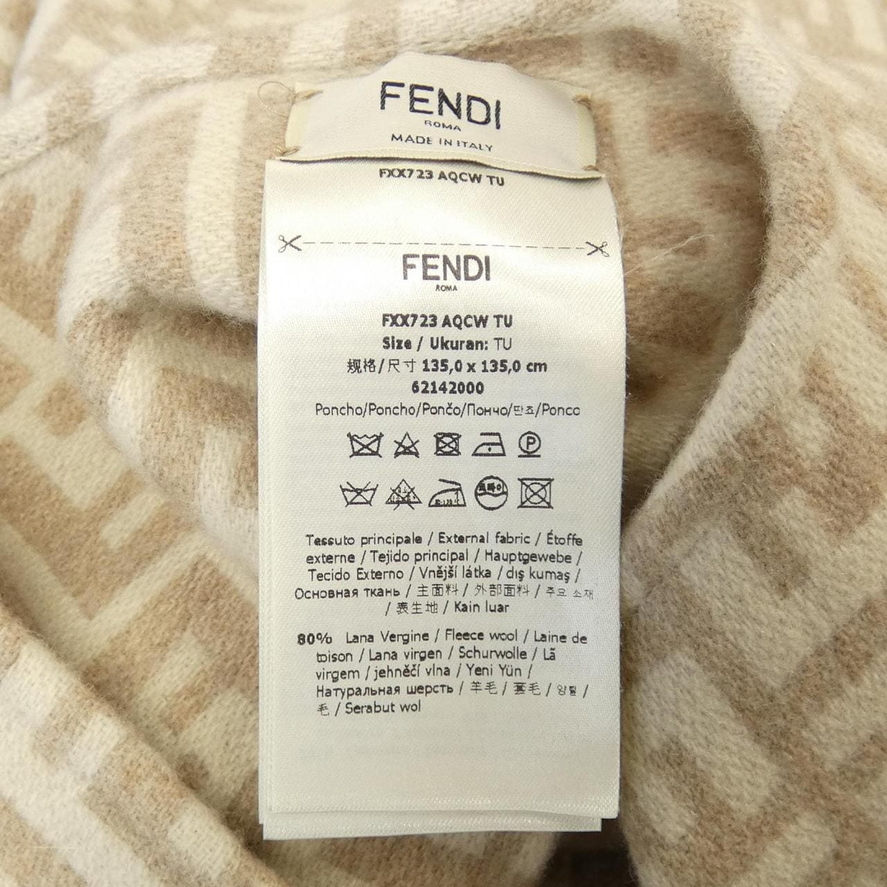 フェンディ FENDI FXX723 AQCW ポンチョ