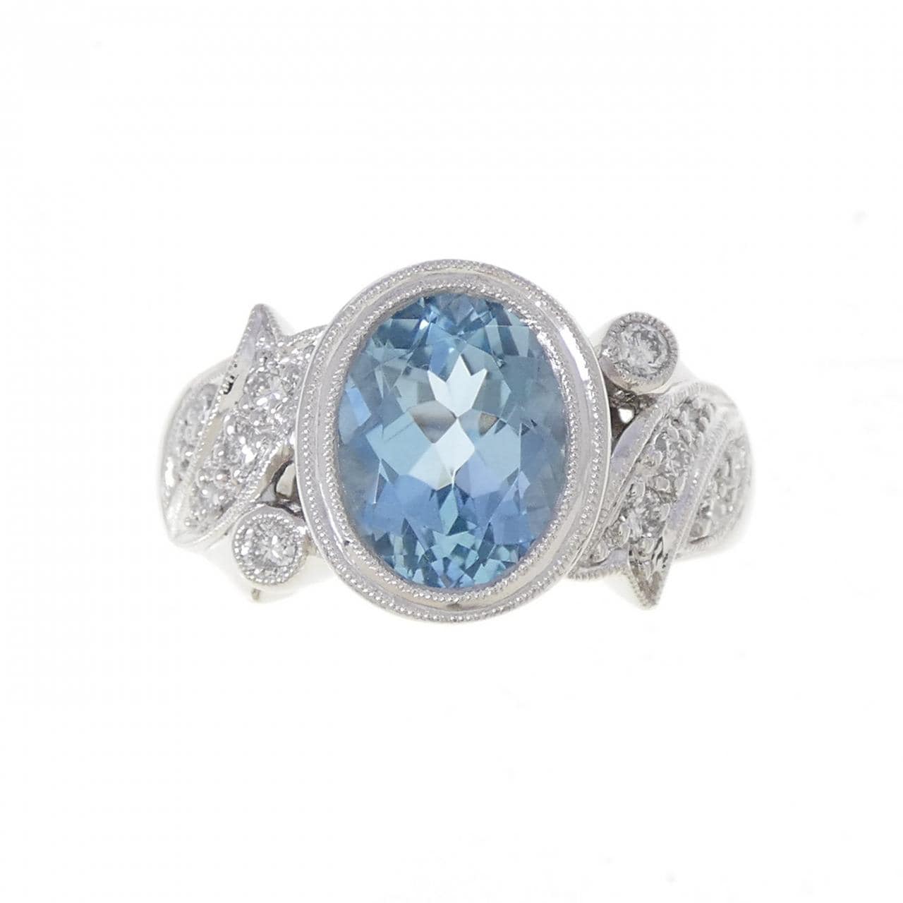PT900 アクアマリン リング 2.79CT
