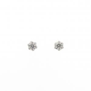 PT900 ソリティア ダイヤモンド ピアス 0.1CT