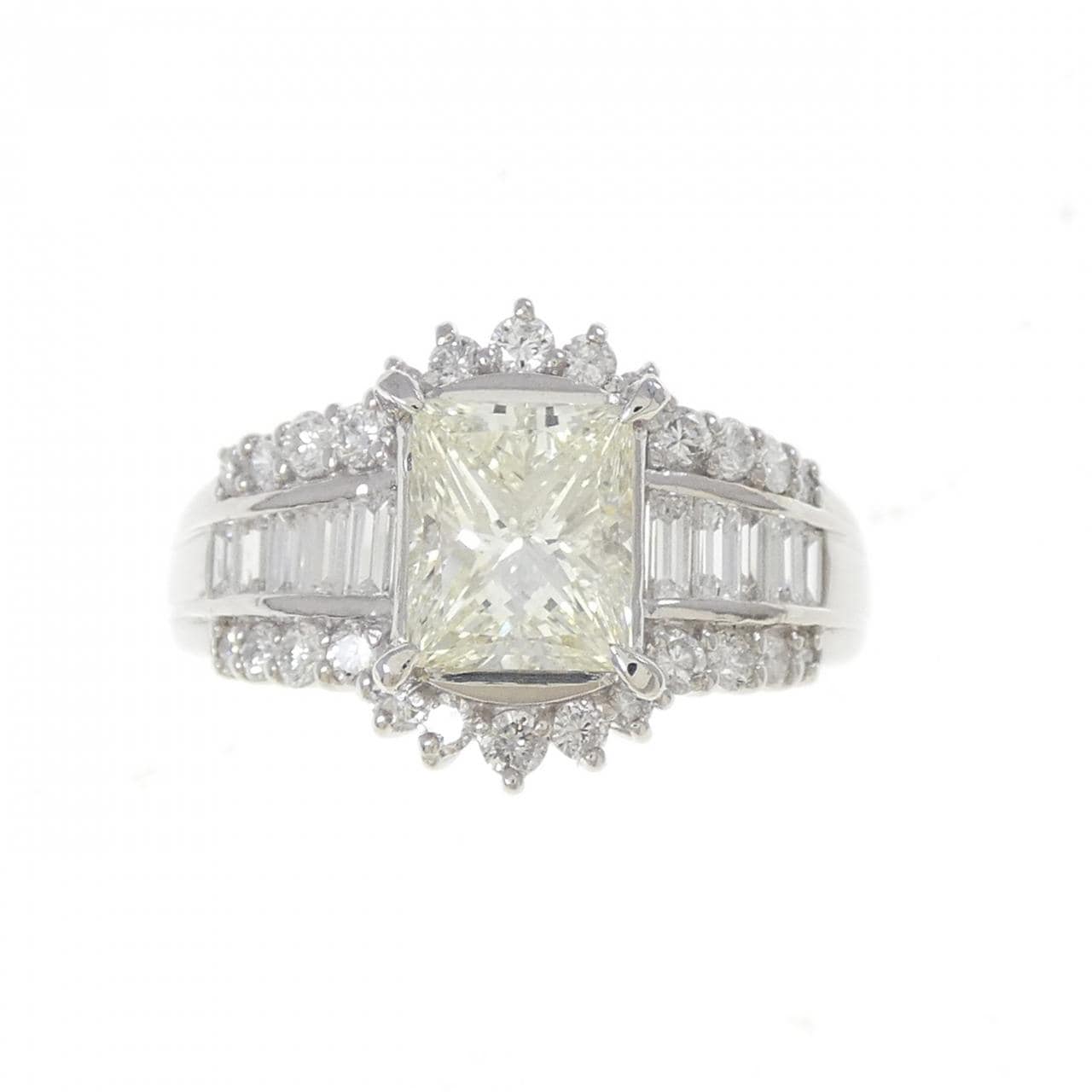 PT900 ダイヤモンド リング 1.527CT M SI1 ファンシーカット