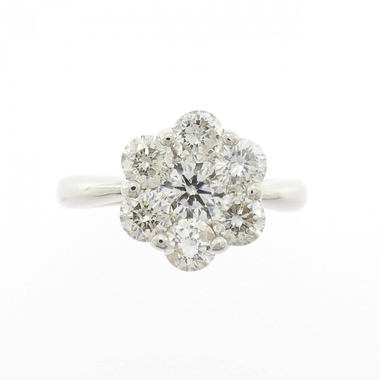 PT900 フラワー ダイヤモンド リング 1.50CT