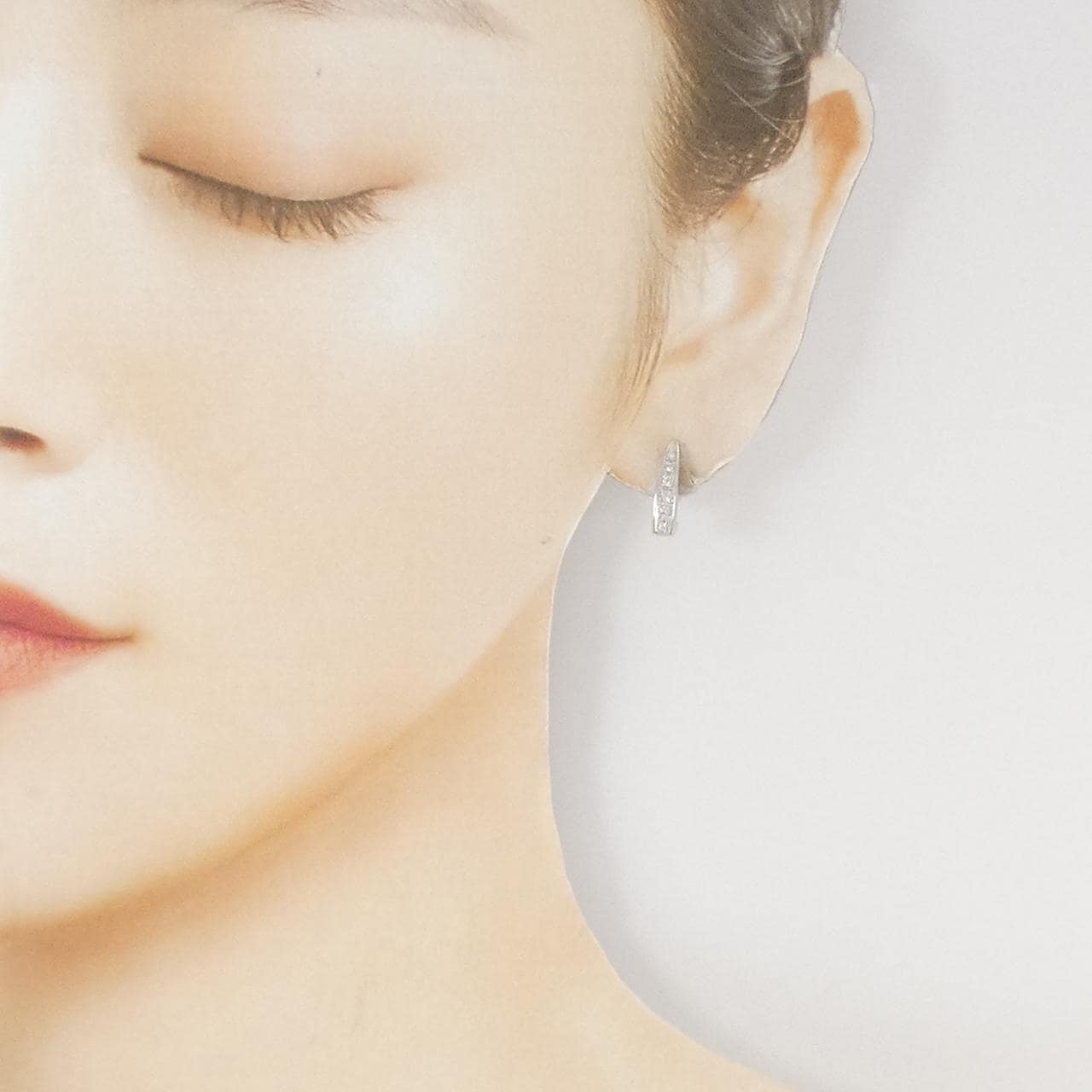 PT900 ダイヤモンド イヤリング 0.18CT