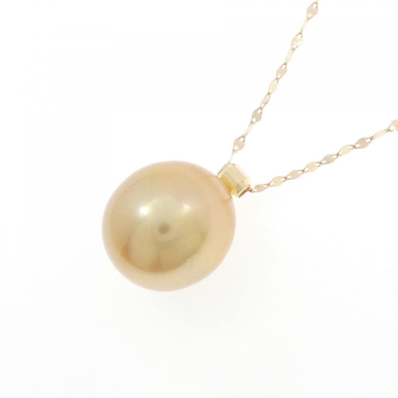 K18YG 白蝶パール ネックレス 13.1mm