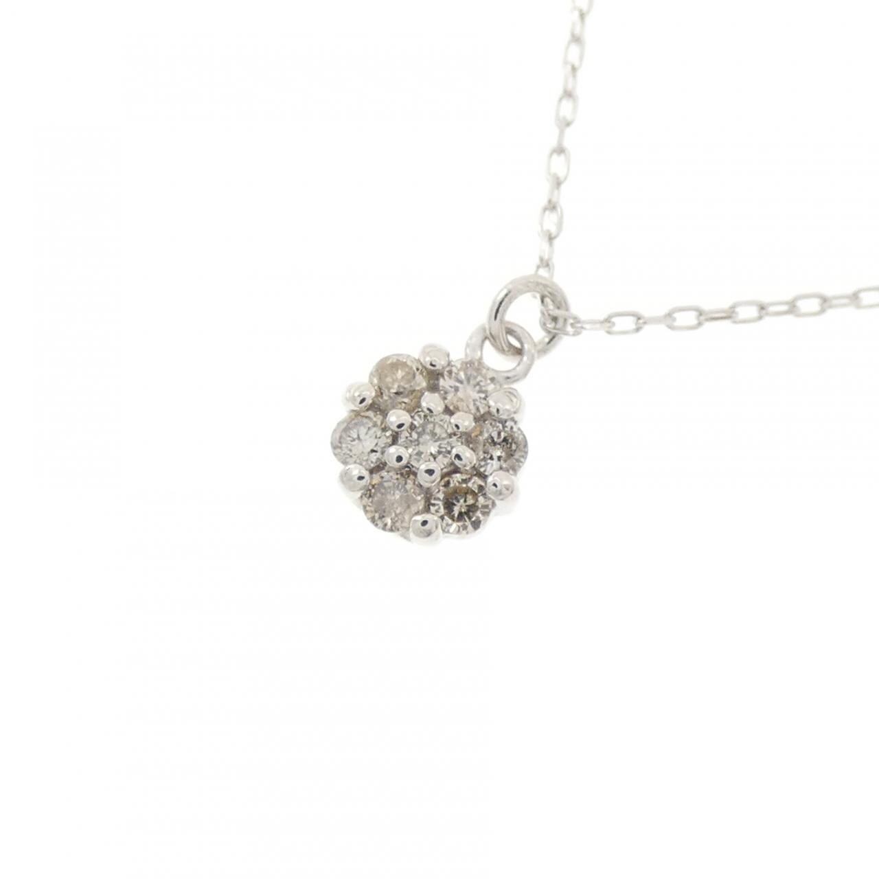 K18WG ダイヤモンド ネックレス 0.10CT