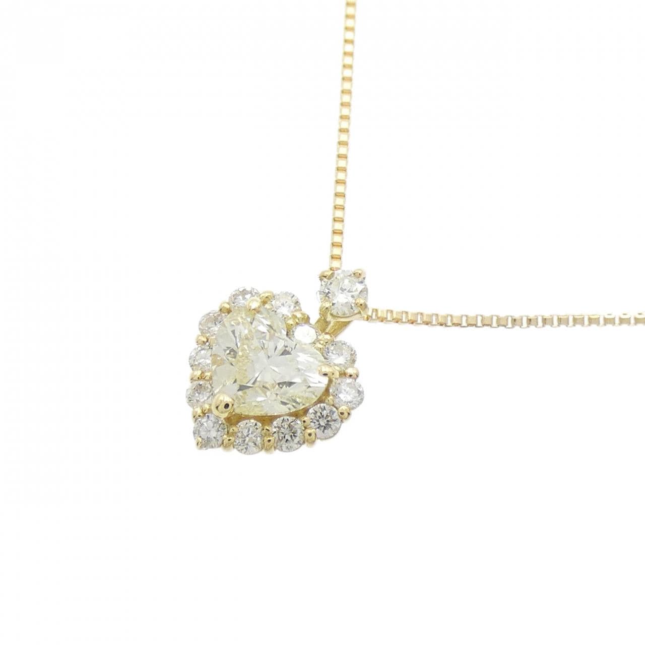 【新品】K18YG ハート ダイヤモンド ネックレス 0.36CT