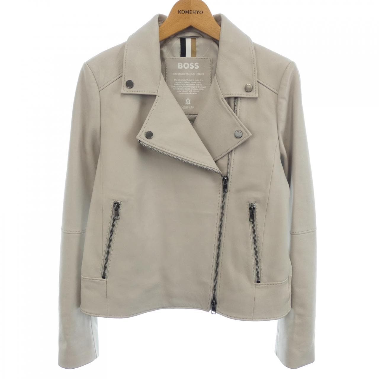 ヒューゴボス HUGO BOSS レザーライダースジャケット