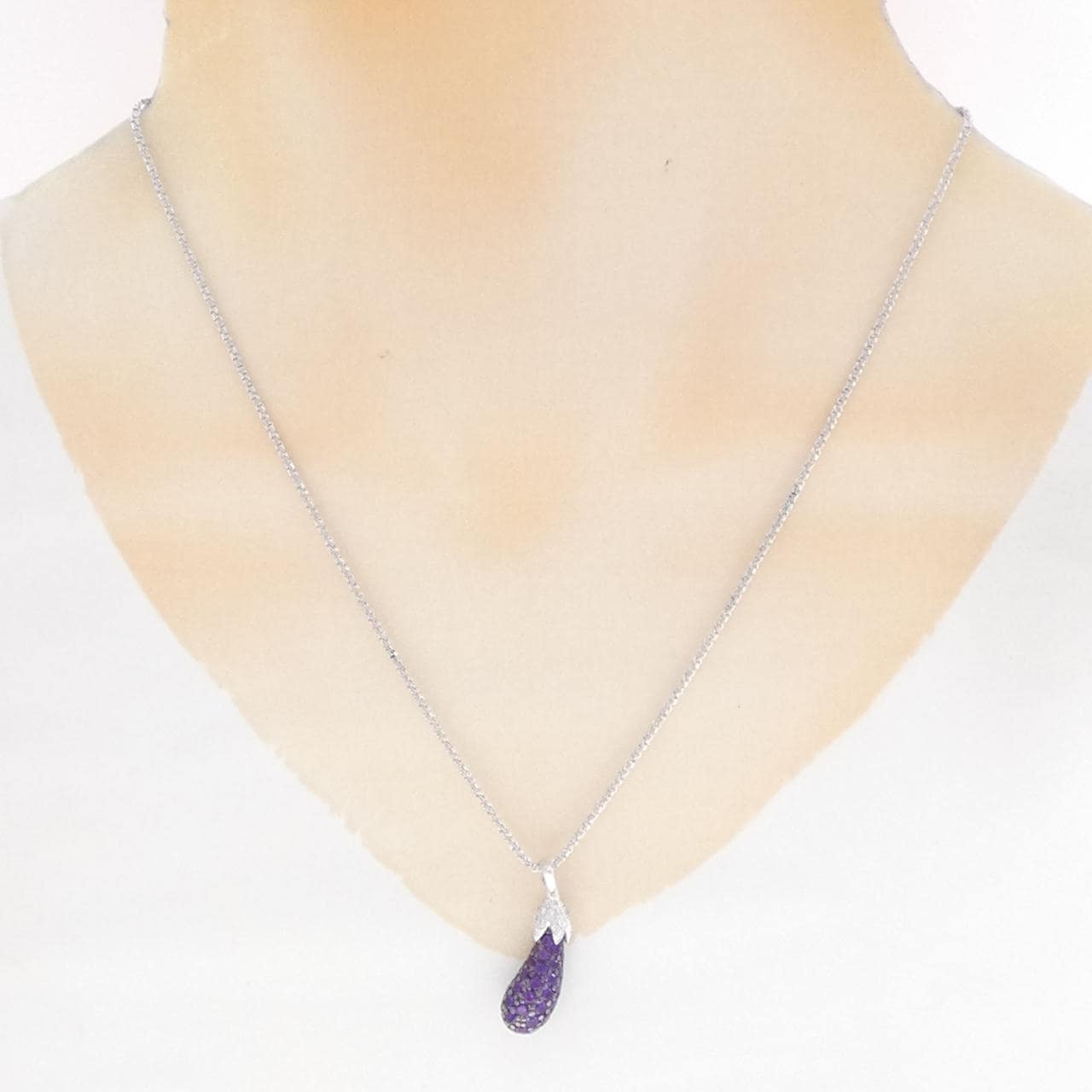 750WG/750BG/K18WG アメジスト ネックレス