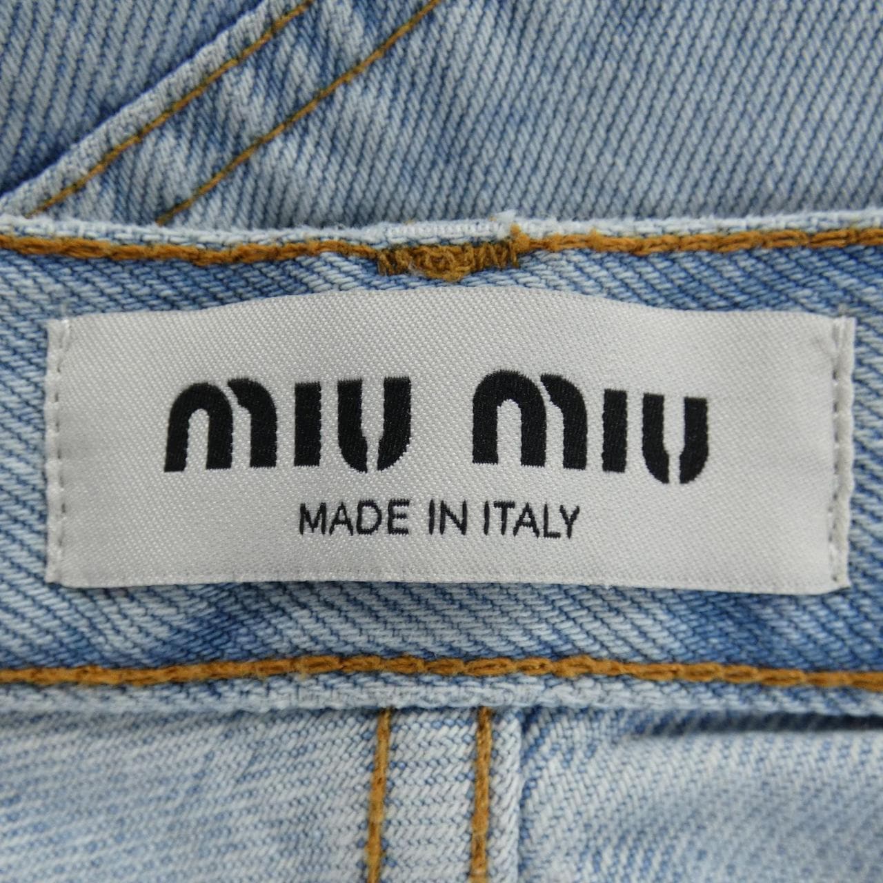 ミュウミュウ MIU MIU MIUMIUロゴ GWP503 SOOO 14QU ジーンズ