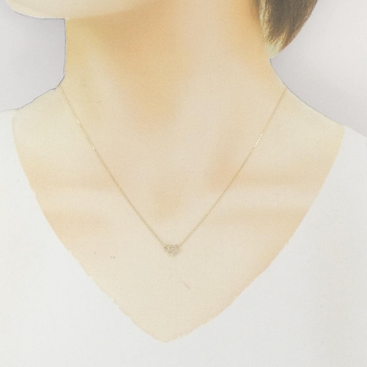 サマンサティアラ ハート ダイヤモンド ネックレス 0.11CT