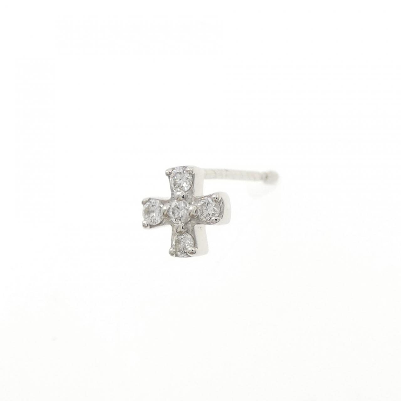 PT/PT900 ダイヤモンド ピアス 0.07CT 片耳
