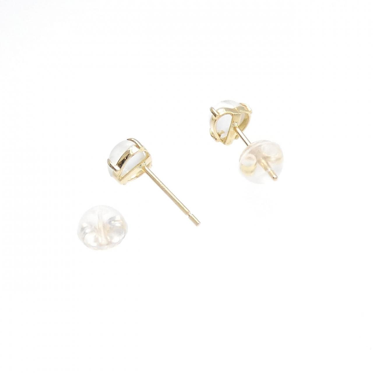 K18YG Heart Moonstone Earrings