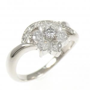 PT900 フラワー ダイヤモンド リング 0.52CT
