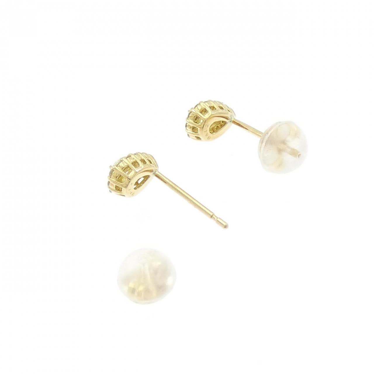 【新品】K18YG ダイヤモンド ピアス 0.24CT