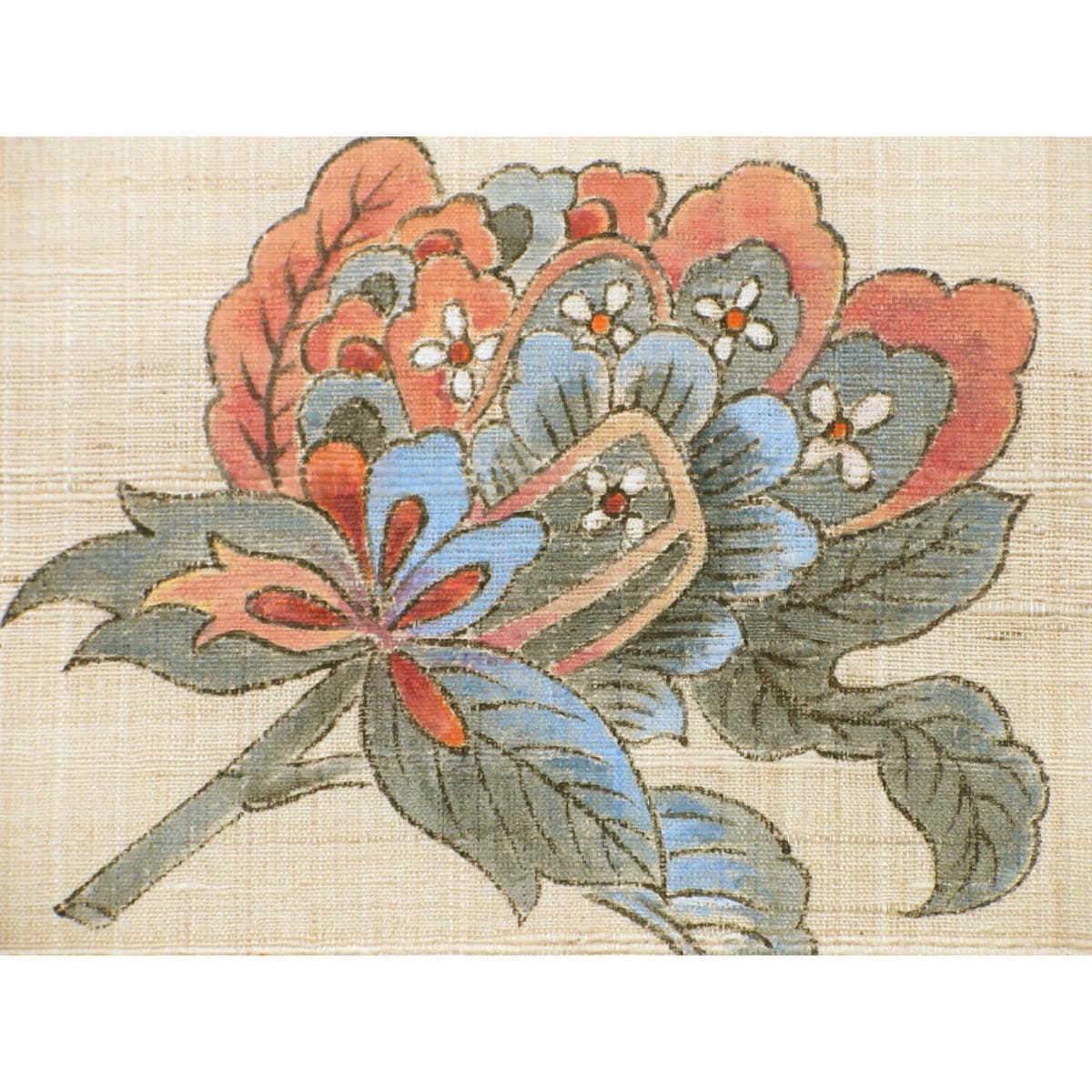 名古屋帯　紬織　友禅加工