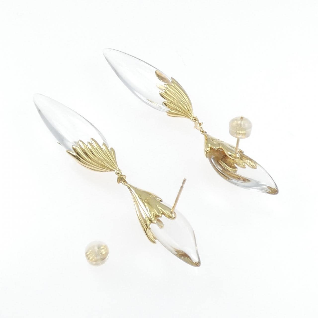 K18YG クオーツ ピアス