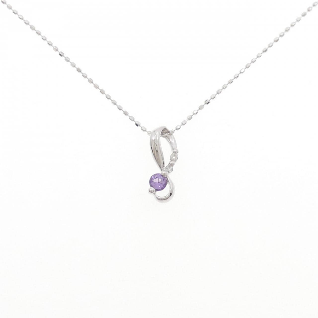 K18WG アメジスト ネックレス