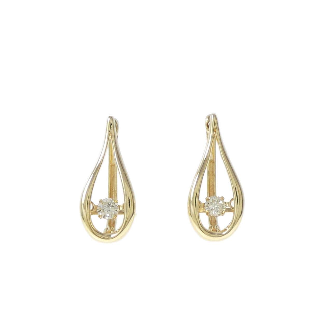 K18YG ダイヤモンド ピアス 0.16CT