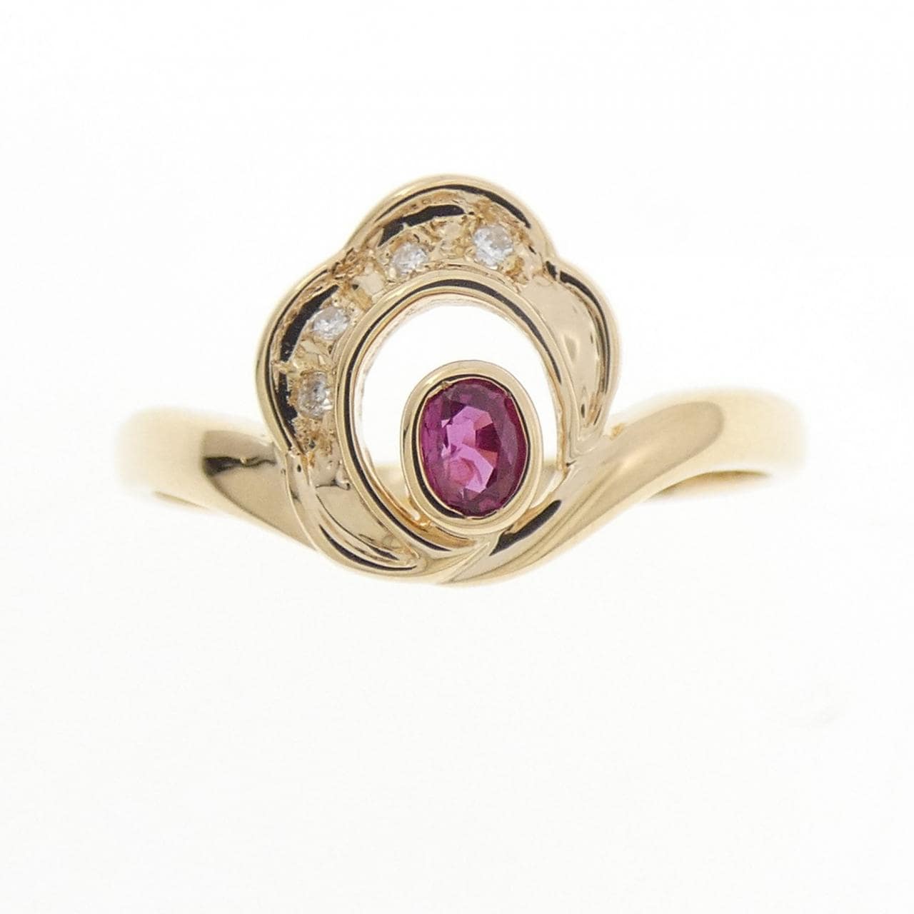 K18YG红宝石戒指0.10CT