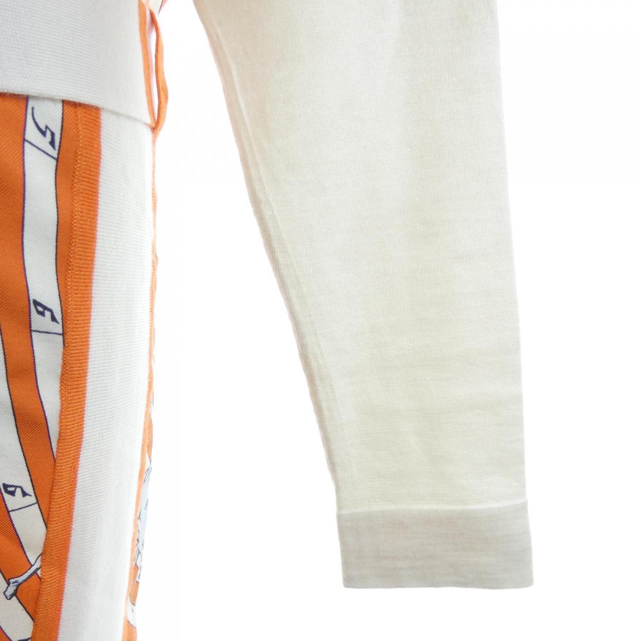 エルメス HERMES DIES ET HORE *96-7709 ツイルレーヌ. ロングカーディガン