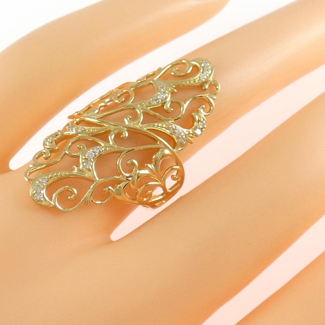 K18YG ダイヤモンド リング 0.14CT