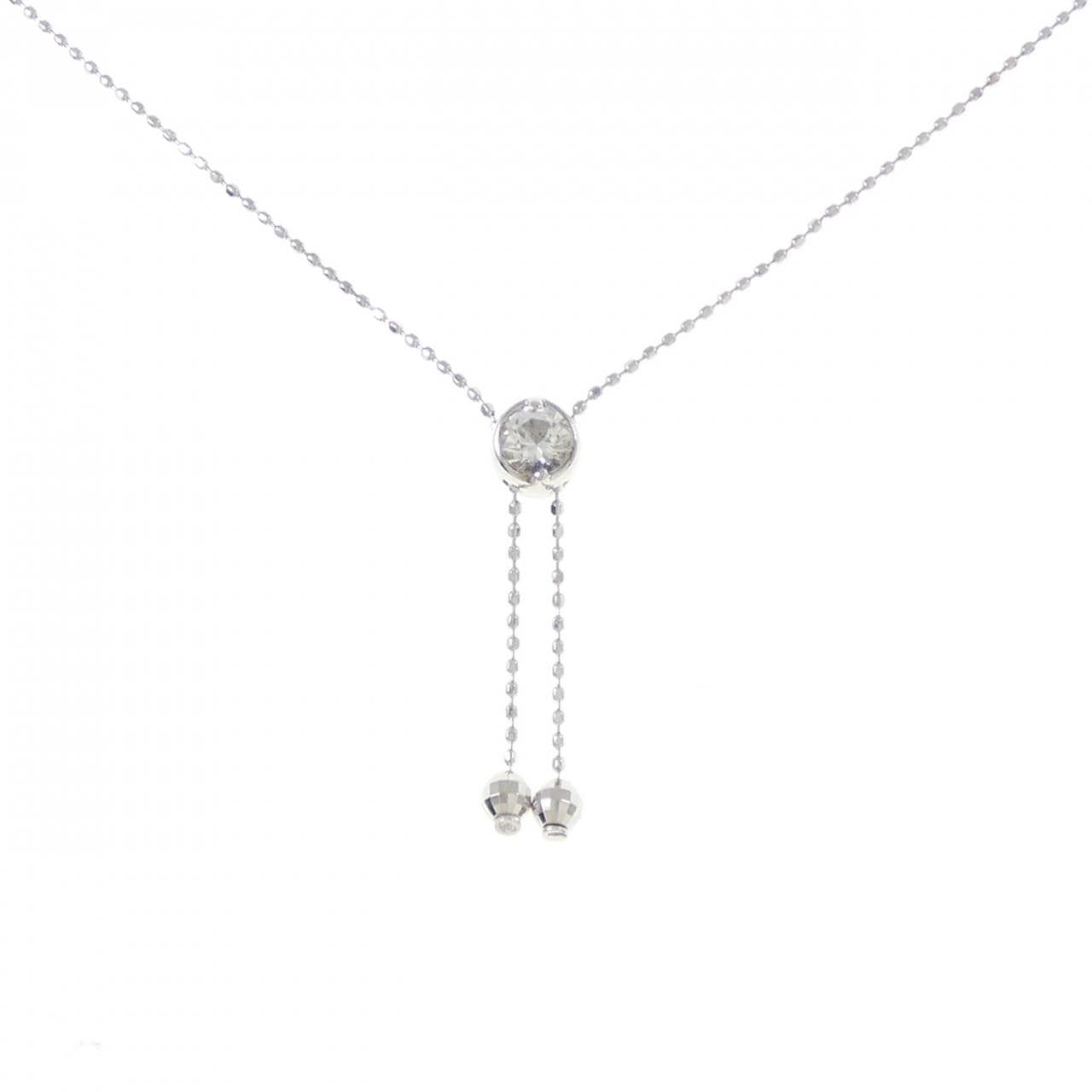 K14WG ホワイトトパーズ ネックレス 0.25CT