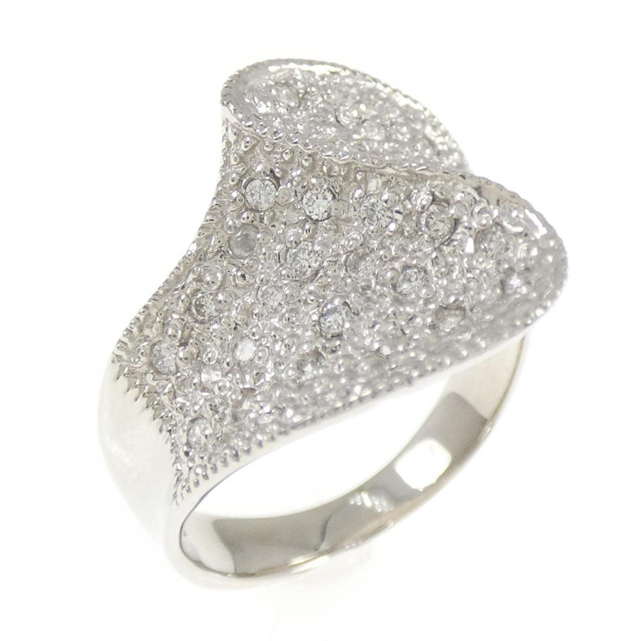 PT900 パヴェ ダイヤモンド リング 0.30CT