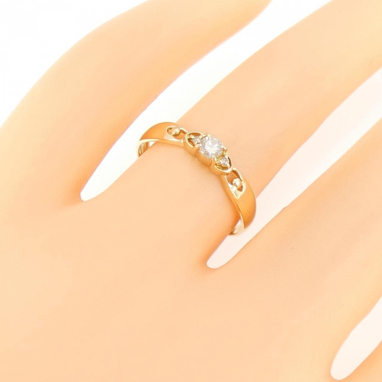 K18YG ダイヤモンド リング 0.10CT