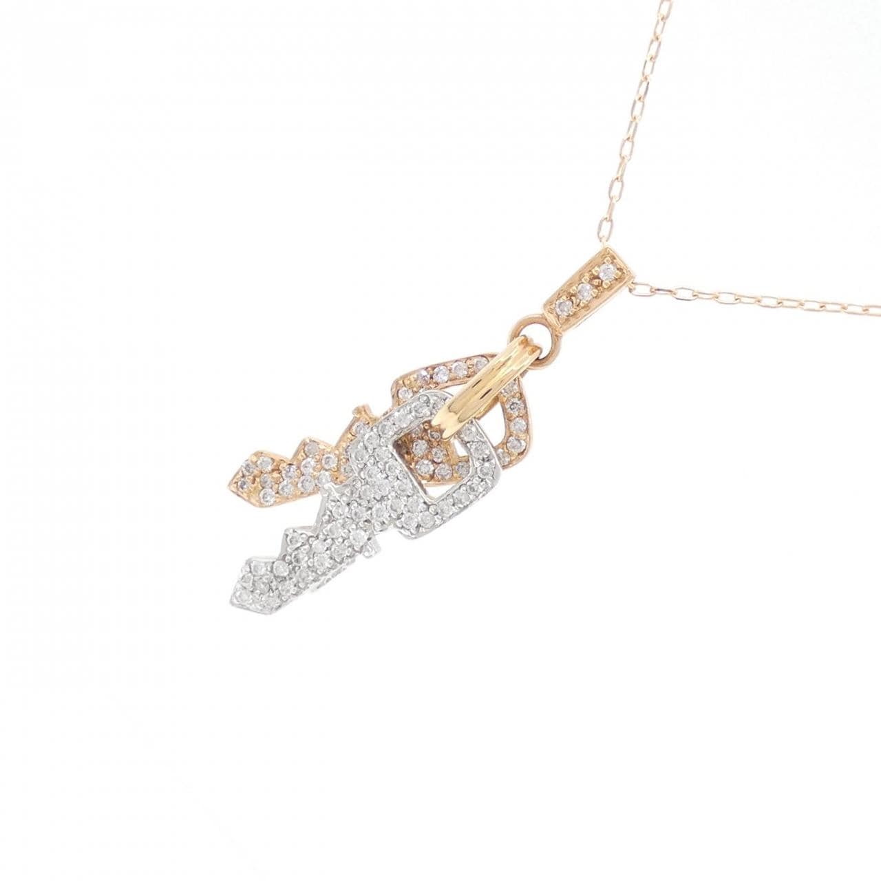 K18PG/K18WG ダイヤモンド ネックレス 0.50CT