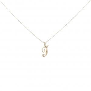 K10YG イニシャルT ダイヤモンド ネックレス