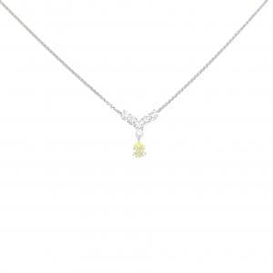 PT950/PT850 ダイヤモンド ネックレス 0.326CT FY SI1 ペアシェイプ