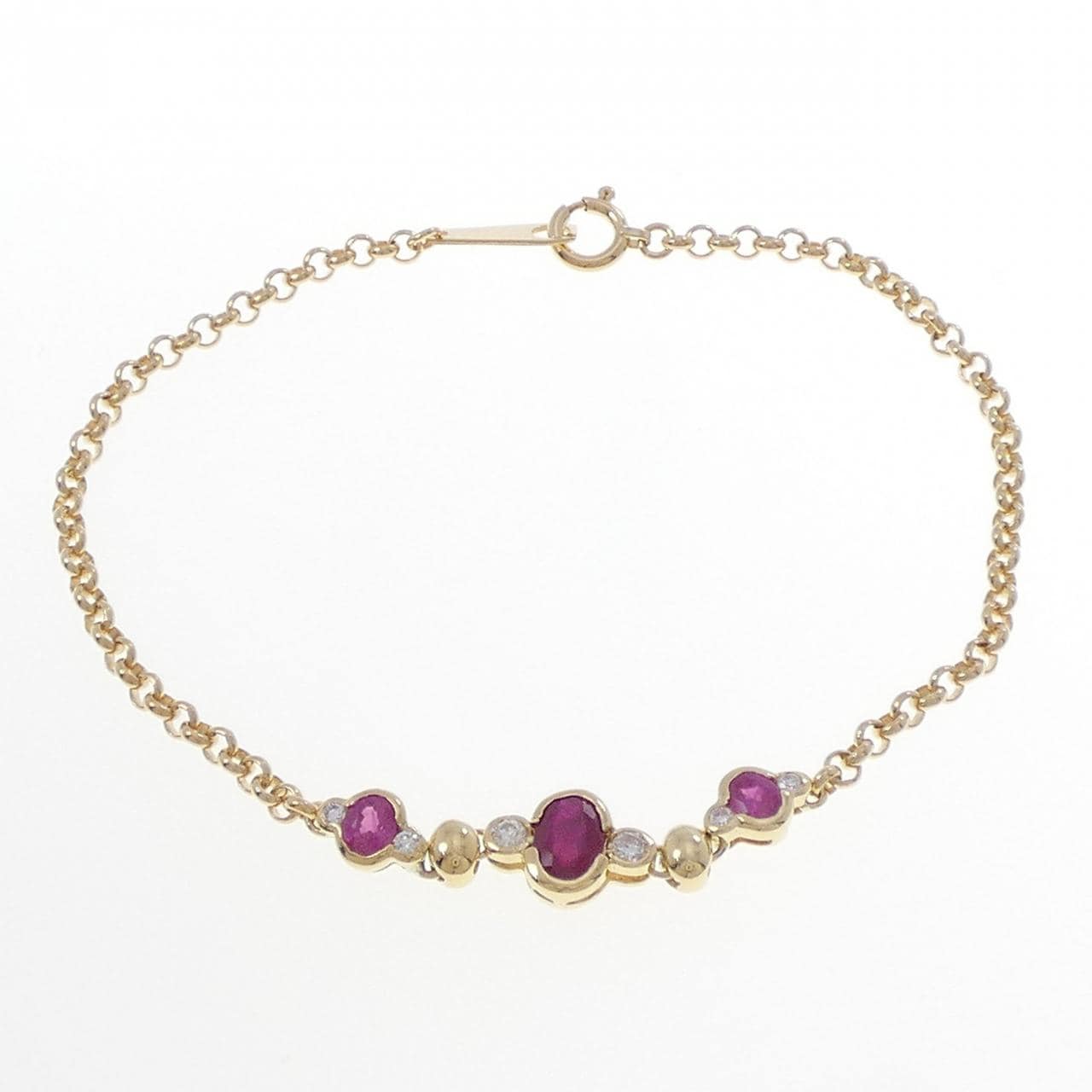 K18YG ルビー ブレスレット 0.95CT