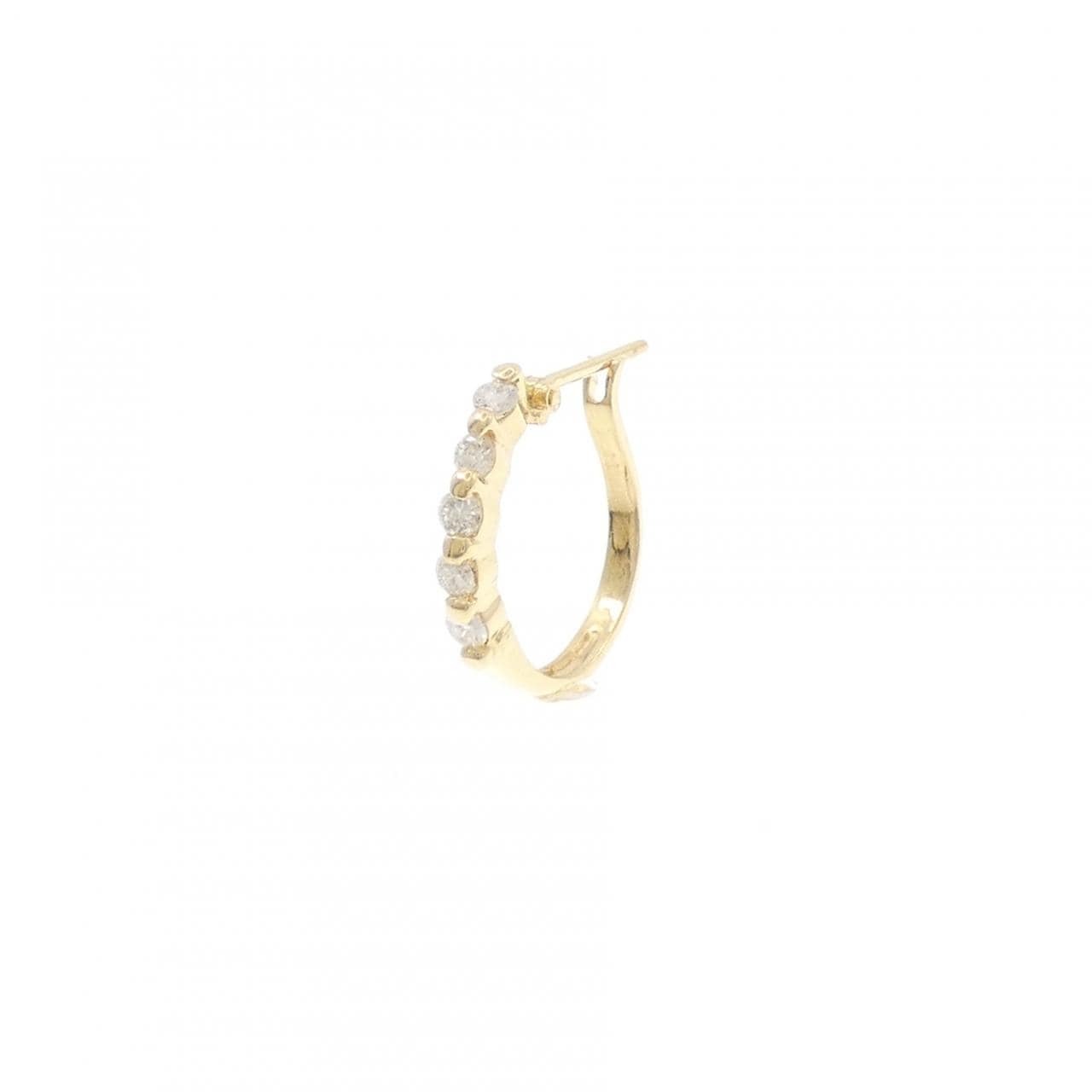 K18YG ダイヤモンド ピアス 0.10CT 片耳