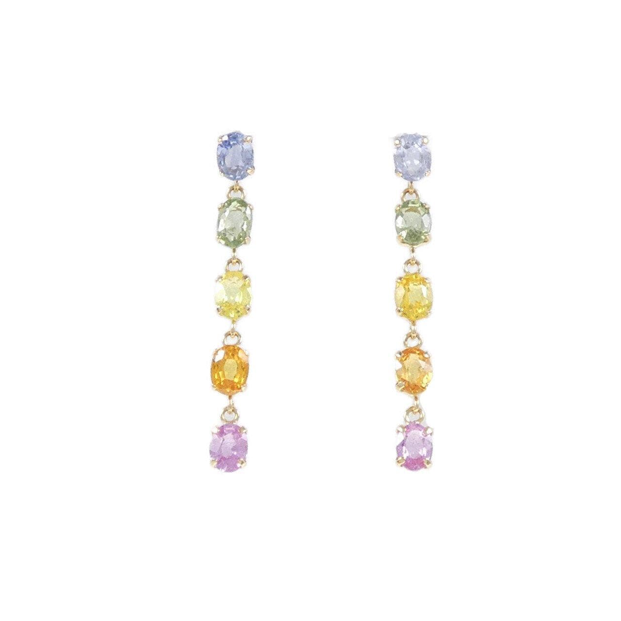 K18YG Sapphire Earrings 2.00CT