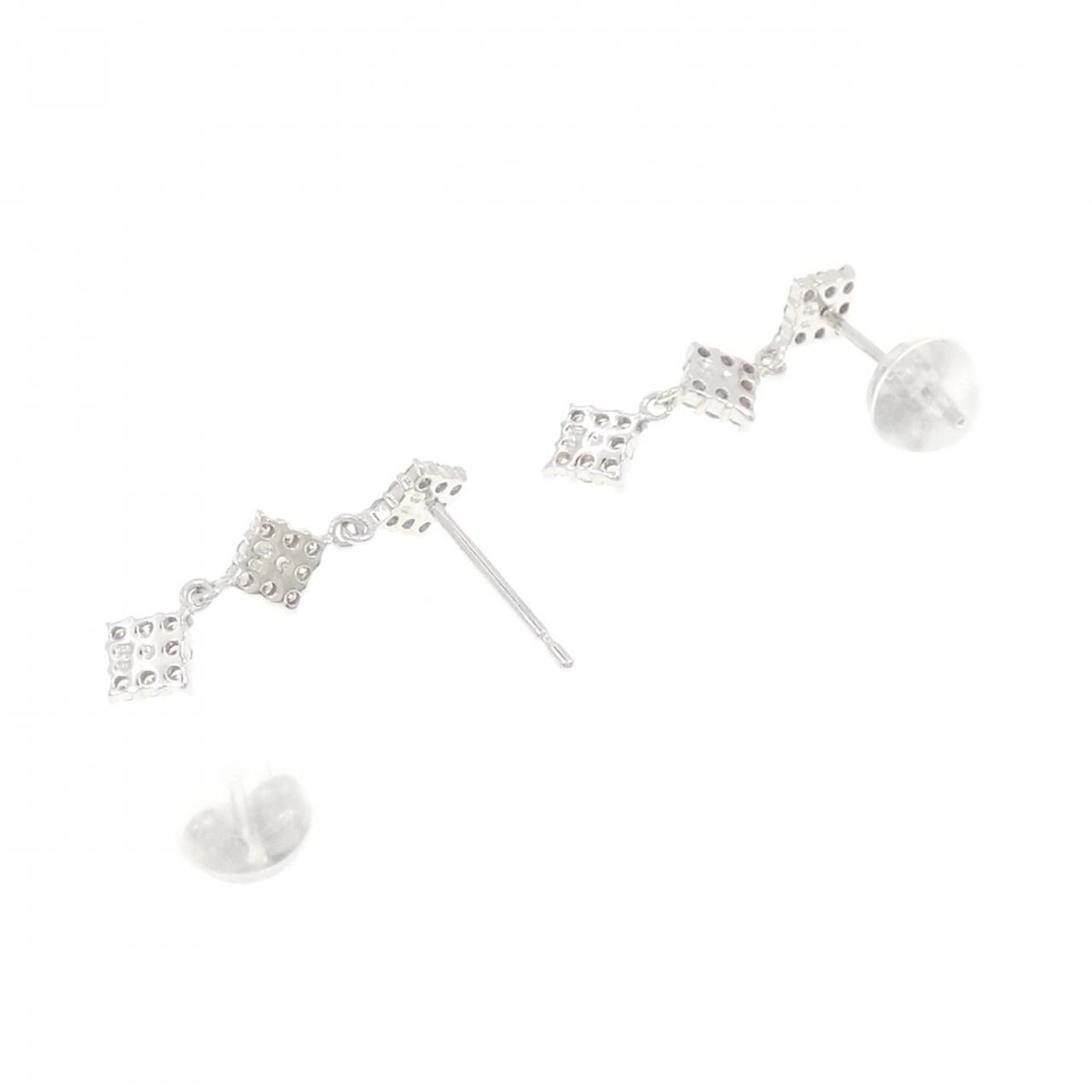 K18WG ダイヤモンド ピアス 0.30CT