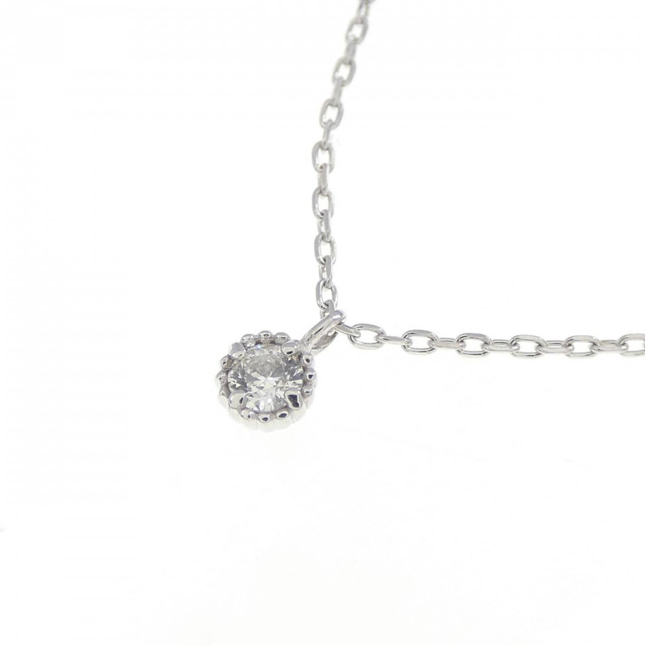 K10WG ダイヤモンド ネックレス 0.03CT