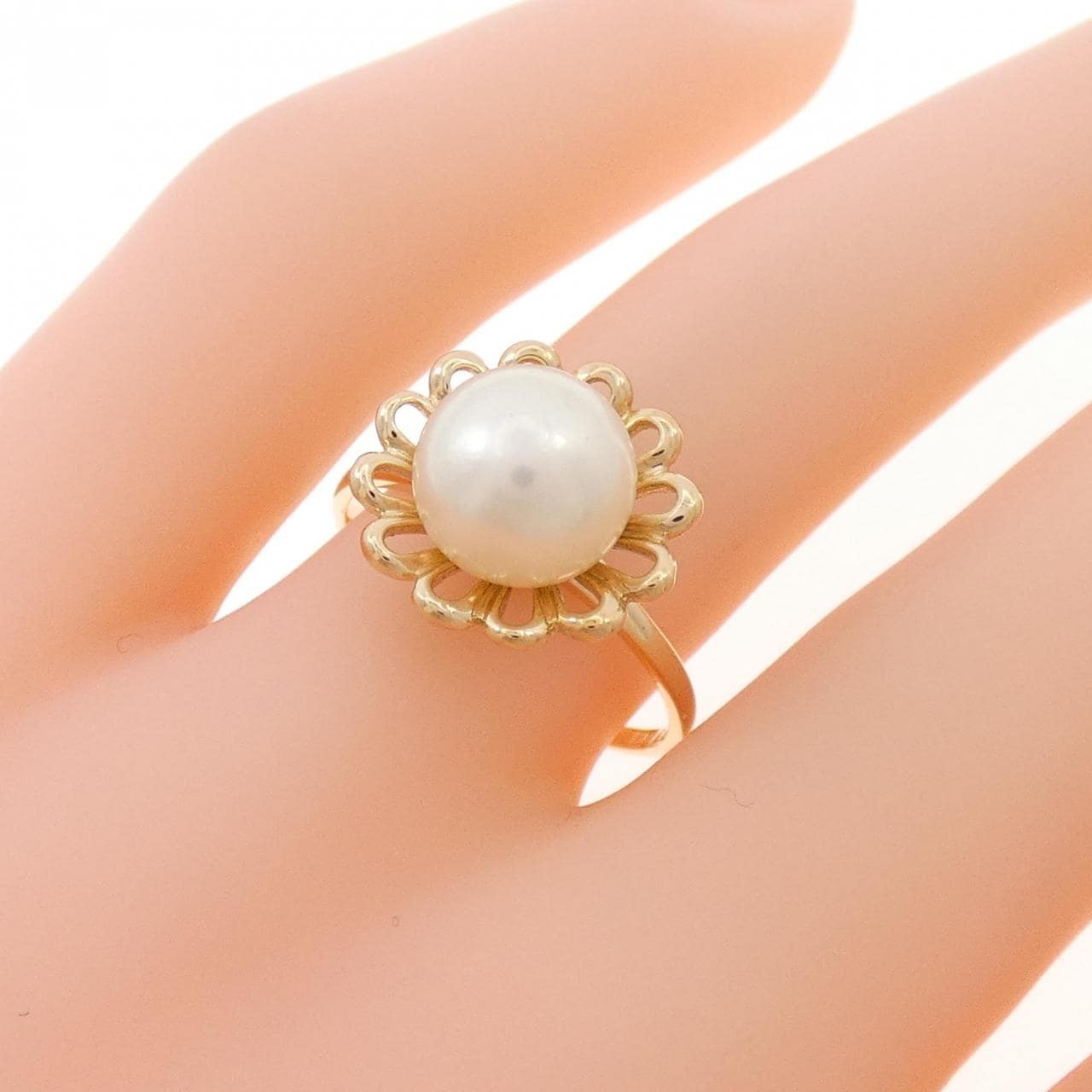 K18YG アコヤパール リング 8.2mm