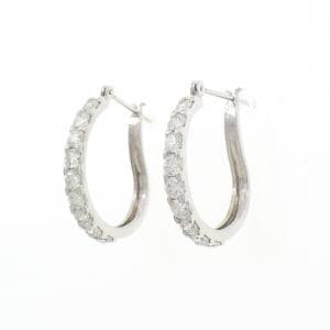 PT900/K14WG ダイヤモンド ピアス 1.18CT
