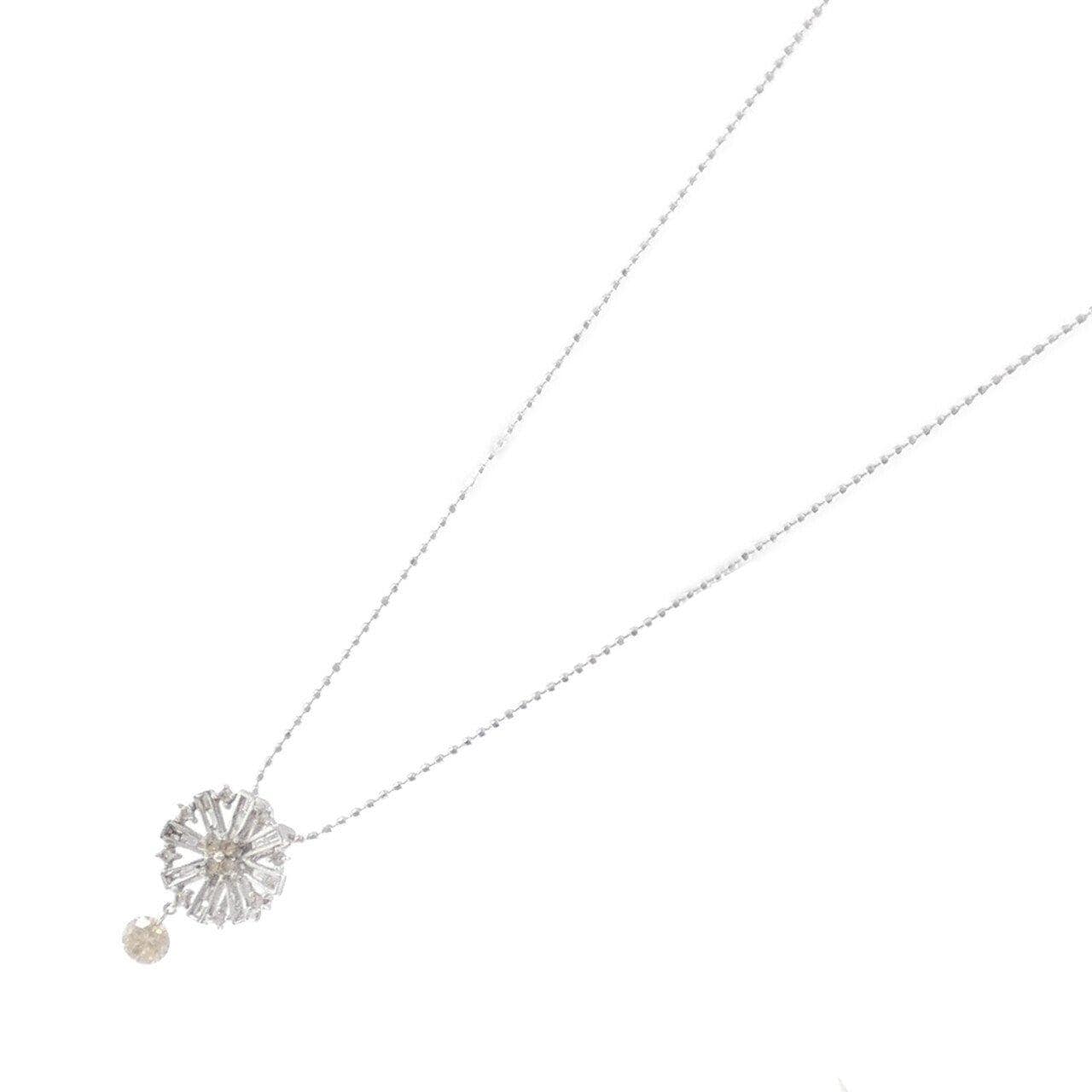 K18WG ダイヤモンド ネックレス 0.25CT
